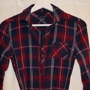 Red & Navy Plaid Button-Down Dress Tommy Hilfiger